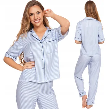 Dámské noční prádlo Moraj dámské pyžamo viskóza modré velikost S