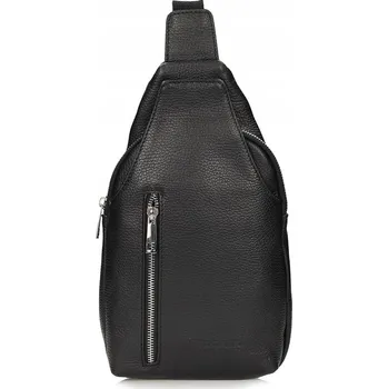 Kabelka Pánská kabelka ledvinka batoh TOSCANIO F199 ČERNÁ