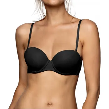 Podprsenka Atlantic podprsenka bardotka, balkonetka černá velikost 75C