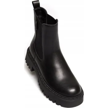 Dámská zimní obuv BIG STAR Dámské kotníkové boty z přírodní kůže černé SS274314 906 36