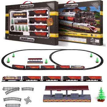 Vláček a vláčkodráha VLÁČKODRÁHA PRO DĚTI VLAK SVĚTLO ZVUK 36 DÍLŮ