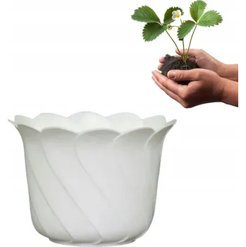 Květináč Květináč 12,5 cm plast bílý
