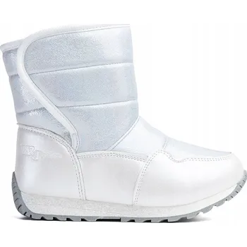 Dámská zimní obuv Zimní boty zateplené kožíškem roztomilé DEZÉN PODRÁŽKY lesklé na suchý zip měkké Wojtyłko