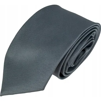 Kravata Elegantní pánská kravata klasická šedá hladká lehce lesklá moderní