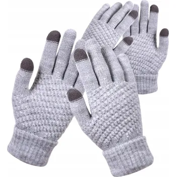 Rukavice Dotykové Rukavice Teplé pro Smartphony Dámské Pánské Šedé Zimní