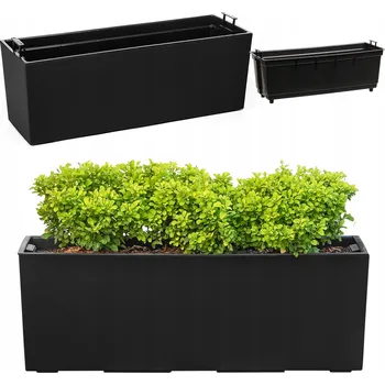 Květináč Květináč Deco4Home 56 cm x 19,5 cm x 19,5 cm plast černý