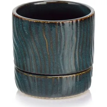 Květináč Květináč keramika modrý Polnix 15 cm x 16 x 15 cm