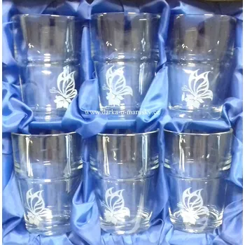 Souprava šperků Pískovaná souprava Rosa - Motýl B s kamínky