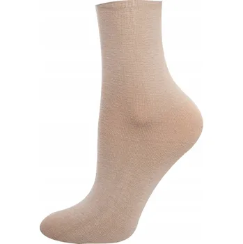 Dámské oblečení Ponožky dámské K24 velikost 35-38 béžové lněné
