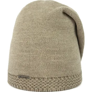 Čepice Szaleo zimní čepice beanie béžová, univerzální velikost