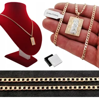 Řetízek ZLATÝ ŘETÍZEK PANCR + Matka Boží 55CM