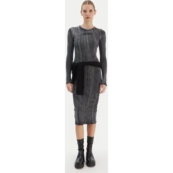 Dámské šaty Karl Lagerfeld Jeans Každodenní šaty B1W13055 Šedá Slim Fit XL