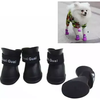 Obleček pro psa TopTechnology Lovely Pet Dog Shoes - Ochranné gumové boty pro psy, černé S