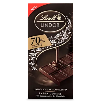 Cukrovinka Lindt Lindor Extra Dunkel, 70% Cacao, 100g