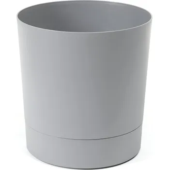 Květináč Plast Květináč šedý Lamela 28 cm x 28 x 29,4 cm