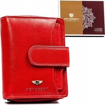 Peterson peněženka z pravé kůže červená - dámská