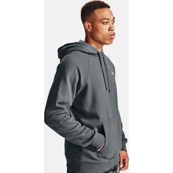 Pánská mikina Under Armour Mikina UA Rival Cotton Hoodie-GRY - Pánské Under Armour šedá 1681865