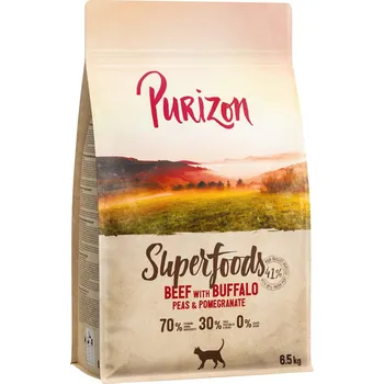 Krmivo pro psa 2x6,5kg Purizon Superfoods pikantní hovězí s buvolím masem, hráškem a granátovým jablkem výhodné balení
