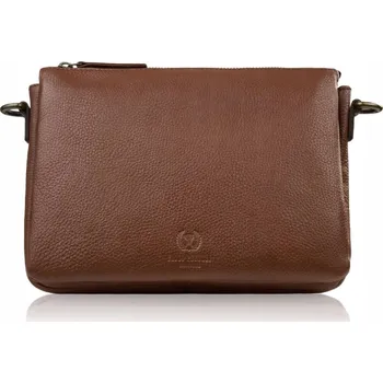 Kabelka Paolo Peruzzi kabelka přes rameno přírodní kůže hnědá