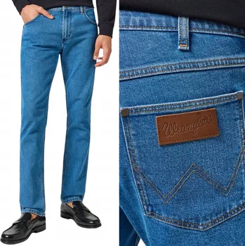 Pánské džíny Wrangler GREENSBORO pánské džíny rovného střihu velikost 38/32