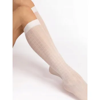 Dámské punčochy FIORE DIAMOND CRUSH - Podkolenky 30 DEN BÍLÁ / UNI