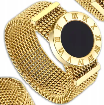 Prsten Zlatý Prstýnek chirurgická ocel 18K, pozlacený, jednoduchý síťovaný kruh