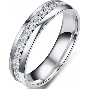 Prsten Stříbrný Prstýnek Bílé Zirkony Prsten s Kamenem