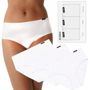 Kalhotky Dámské bavlněné kalhotky 3 PÁRY kalhotky klasické ATLANTIC 3BLP-579 - L