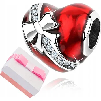 Přívěsek Náramek s přívěsky ve tvaru srdce - sada s korálky