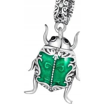 Přívěsek Přívěsek Charms Zelený Brouk Stříbro 925 Charms Přívěsky Trusky