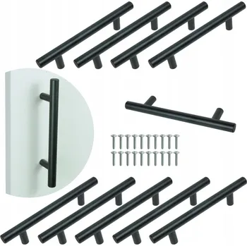 Nábytkové kování Nábytková úchytka Rund, hliníková, černá 160 mm