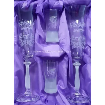 Svatební dekorace Výroční svatební set 2+2 Angella - prstýnky v růžích A