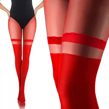 Dámské punčochy Punčocháče Sesto Senso Fashion Line 20den, červená, velikost 4