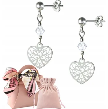 Náušnice Náušnice krátké se SRDÍČKY na puzetě stříbro