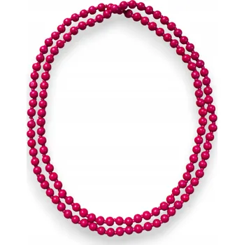 Náhrdelník Korálky / náhrdelník bez zapínání růžové, délka 130 cm