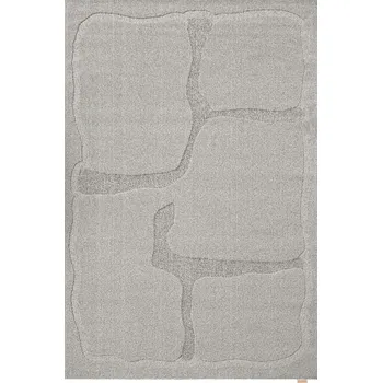 Koberec Šedý vlněný koberec 200x300 cm Morphic Organica – Agnella ID_1716020