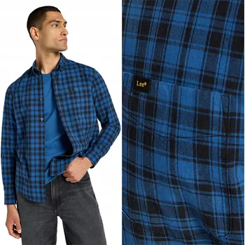 Pánská košile Lee pánská košile casual BUTTON DOWN dlouhý rukáv regular bavlna velikost XXL