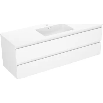 Koupelnový nábytek Koupelnová skříňka Mexen Orio 140 cm s umyvadlem Otis, 2 zásuvky, matná bílá - 91A10-14047-2-BFF01-W18M01