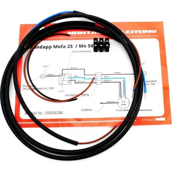Elektroinstalace pro motocykl Kabelový svazek Goebel černý pro Zündapp, Bergsteiger M 25, 50, Moped, Moped MG00004244