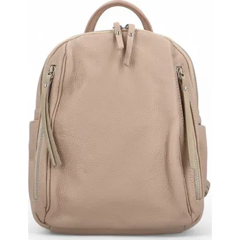 Městský batoh Luxusní dámský kožený batůžek Delami Mstislav, pudrový