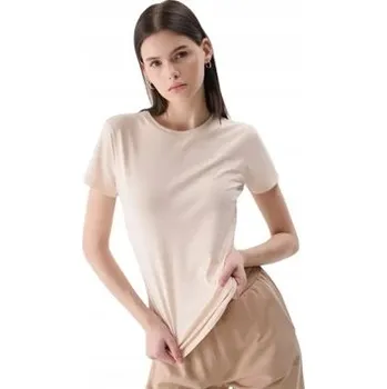 Dámské spodní prádlo Tričko 4F Slim Fit Basic bavlna béžová 4FWSS25TTSHF2351 M