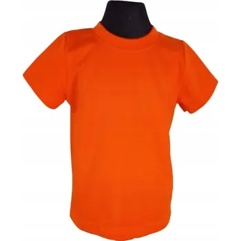 Dívčí tričko Biko dětské tričko s krátkým rukávem bavlna oranžové velikost 104