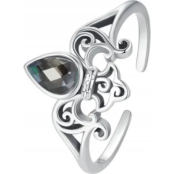 Prsten Stříbrný Prstýnek Nastavitelný Prstýnek Křišťál Stříbro 925