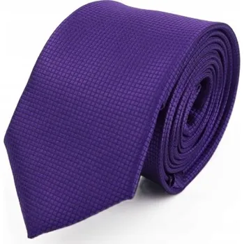 Kravata Elegantní pánská KRAVATA úzká hladká FIALOVÁ