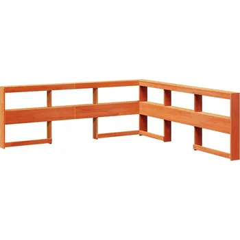 Knihovna Regál na knihy s čelem postele, voskově hnědá, 200 cm, borovice