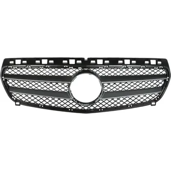 Kapota BLIC Přední mřížka (černá/stříbrná, certifikovaná TÜV) MERCEDES TŘÍDY A W176 06.12-06.15