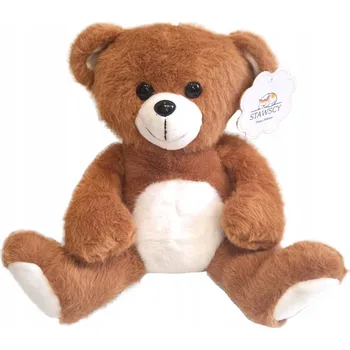 plyšák HNĚDÝ MEDVÍDEK MEDVĚD plyšák PLYŠOVÝ 19 Cm