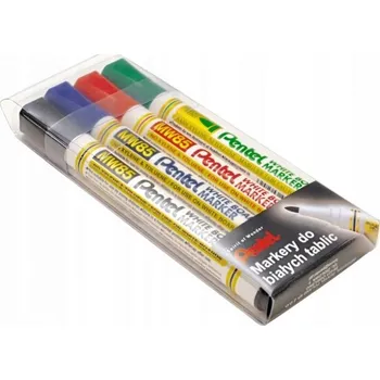 Pentel sada fixů na bílé tabule, stíratelných za sucha, 4 barvy MW85-4W-ABCD