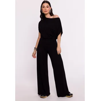 Dámská halenka HALENKA DÁMSKÁ TRIČKO VISKÓZOVÁ NETOPÝŘÍ ČERNÁ 42 XL