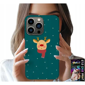 Pouzdro na mobilní telefon POUZDRO PRO IPHONE 15 PRO MAX - SOB NA ZELENÉM POZADÍ VÁNOCE